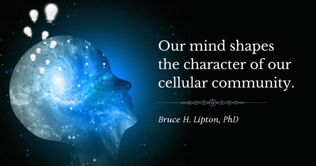 Our mind shapes the character of our cellular community. -Bruce Lipton PhD