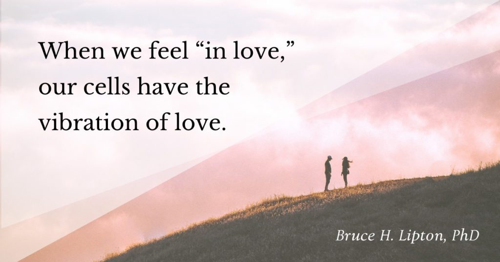 When we feel “in love,” our cells have the vibration of love. -Bruce Lipton, PhD