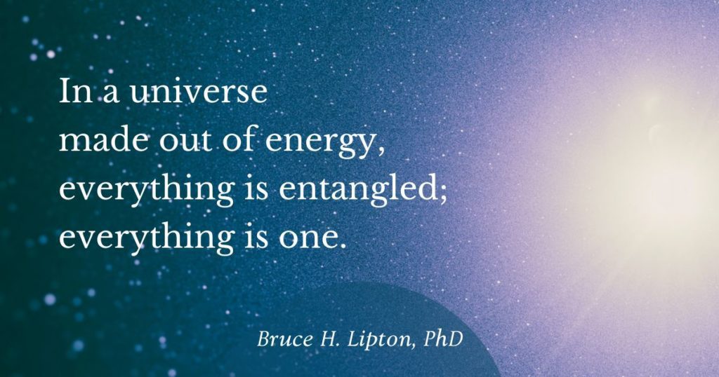 In einem Universum aus Energie ist alles verstrickt; alles ist eins. -Bruce Lipton, PhD